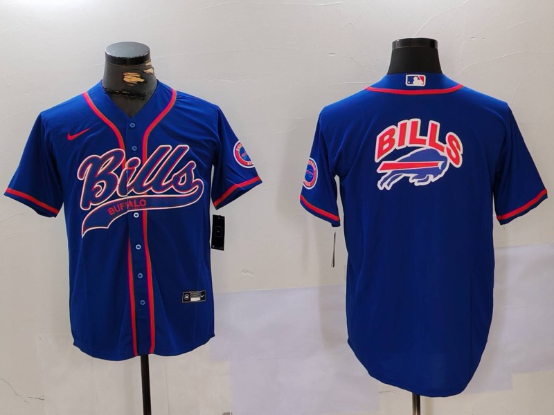 Men Buffalo Bills Blank Blue Joint Name 2024 Nike Limited NFL Jersey style 9106